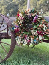 24 Inch Magnolia Died Flower Wreath