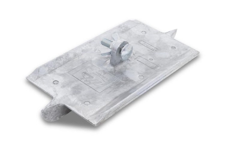 GROOVER, 8" x 4-1/2", ZINC, 1/2" DEEP X 3/8", WALKING