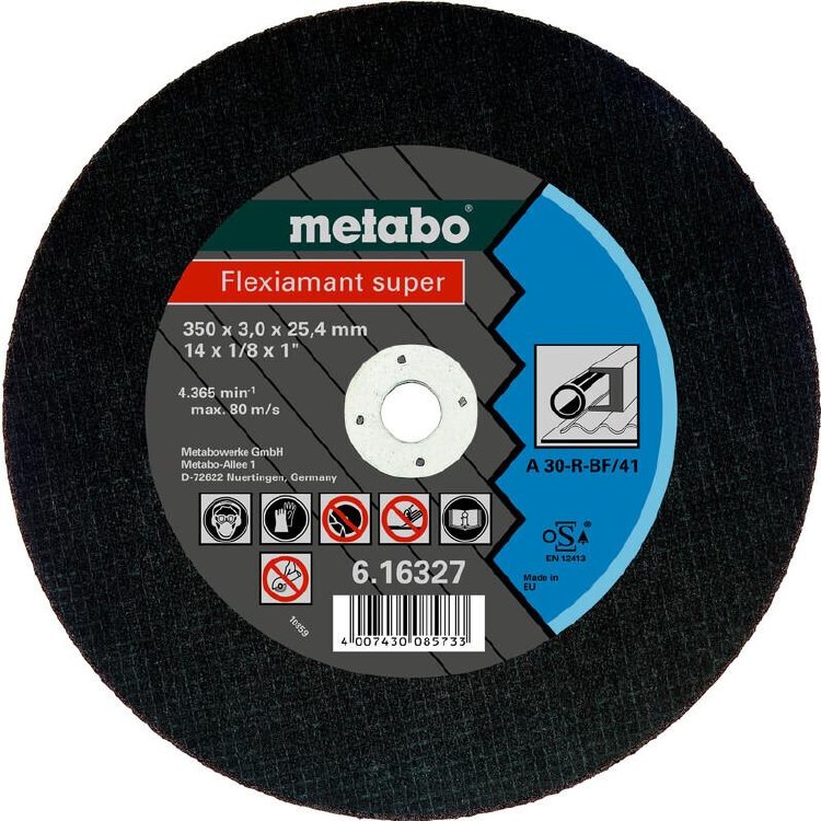 GRINDING WHEEL, 4" X 1/4" X 3/8", A24-R, FOR STEEL