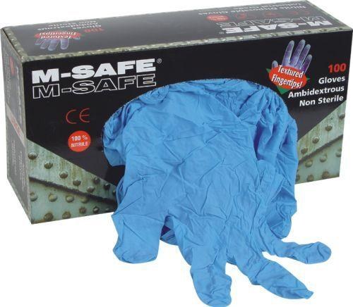 GLOVES, NITRILE,  INDUSTRIAL, DISPOSABLE, 4 MIL, BAG OF 100