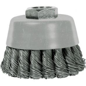 CUP BRUSH, 3", COARSE, WITH 1/4" SHAFT