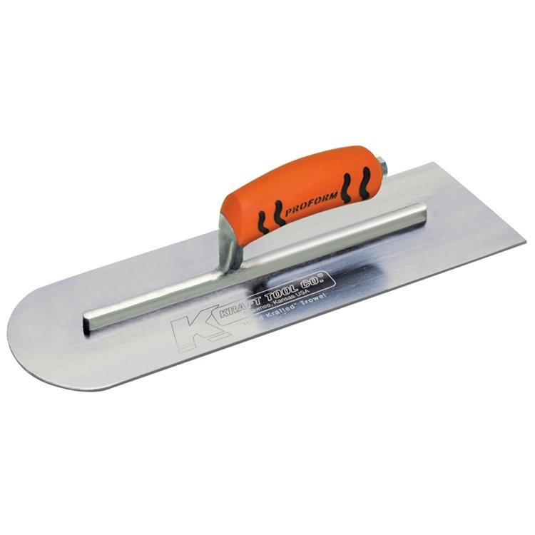 TROWEL, ROUND END, 18" X 4", PRO GRIP