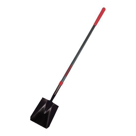 SHOVEL,SQUARE, LONG FIBERGLASS HANDLE, RAZORBACK
