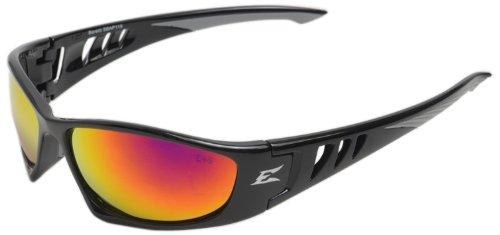 SAFETY GLASSES, BARETTI, BLACK FRAME, AQUA PRECISION RED MIRROR LENS