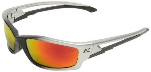 SAFETY GLASSES, KAZBEK, BLACK FRAME, AQUA PRECISION RED MIRROR LENS