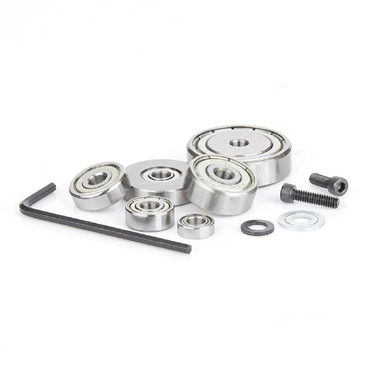 BEARING REPLACEMENT KIT, 5 BEARINGS, HEX KEY, WASHER & SCREW, FOR 49340 & 49350 MULTI-RABBET BITS