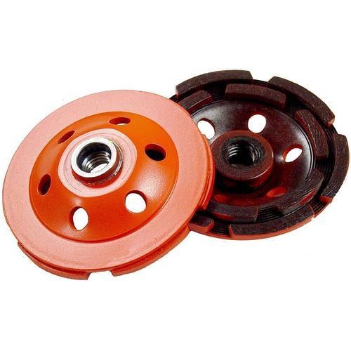 CUP WHEEL, DIAMOND, 5" X 7/8", DOUBLE ROW, PREMIUM