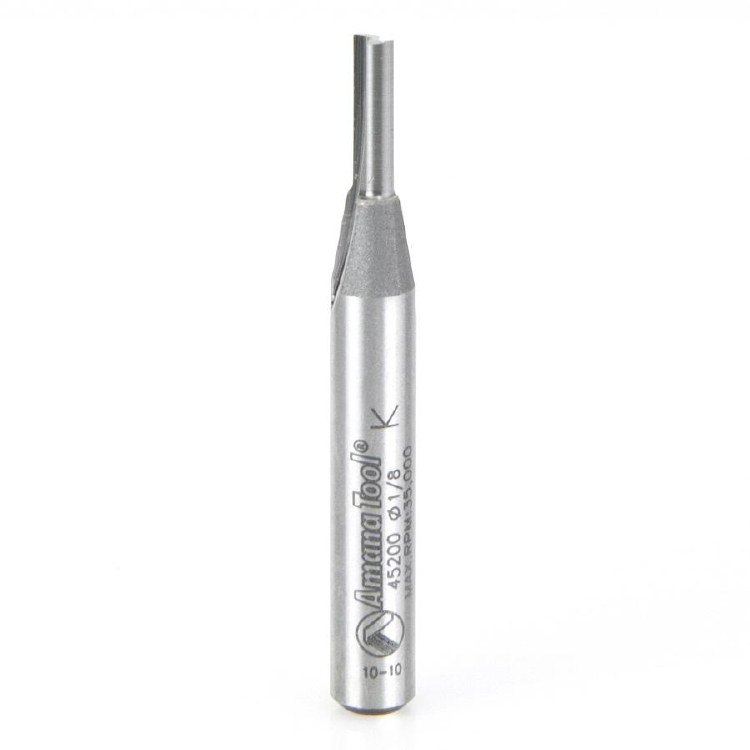ROUTER BIT, 1/8", STRAIGHT PLUNGE, 1/4" SHANK