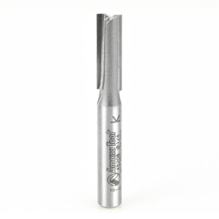 ROUTER BIT, 1/4", STRAIGHT PLUNGE - SHALLOW, 1/4" SHANK