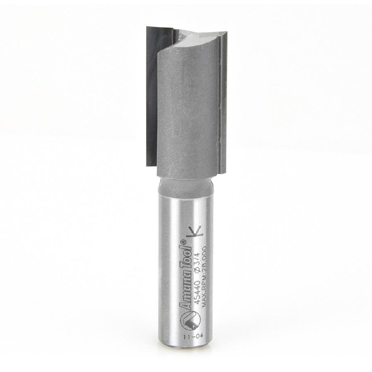 ROUTER BIT, 3/4", STRAIGHT PLUNGE - DEEP, 1/2" SHANK, 2 FLUTE