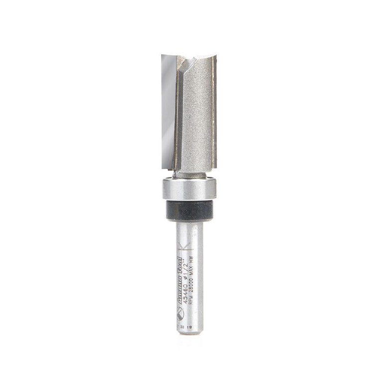 ROUTER BIT, 1/2" FLUSH TRIM PLUNGE, WITH UPPER BEARING