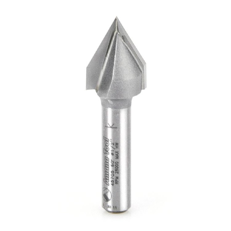 ROUTER BIT, 60 DEGREE, 1/2" V GROOVE, NARROW