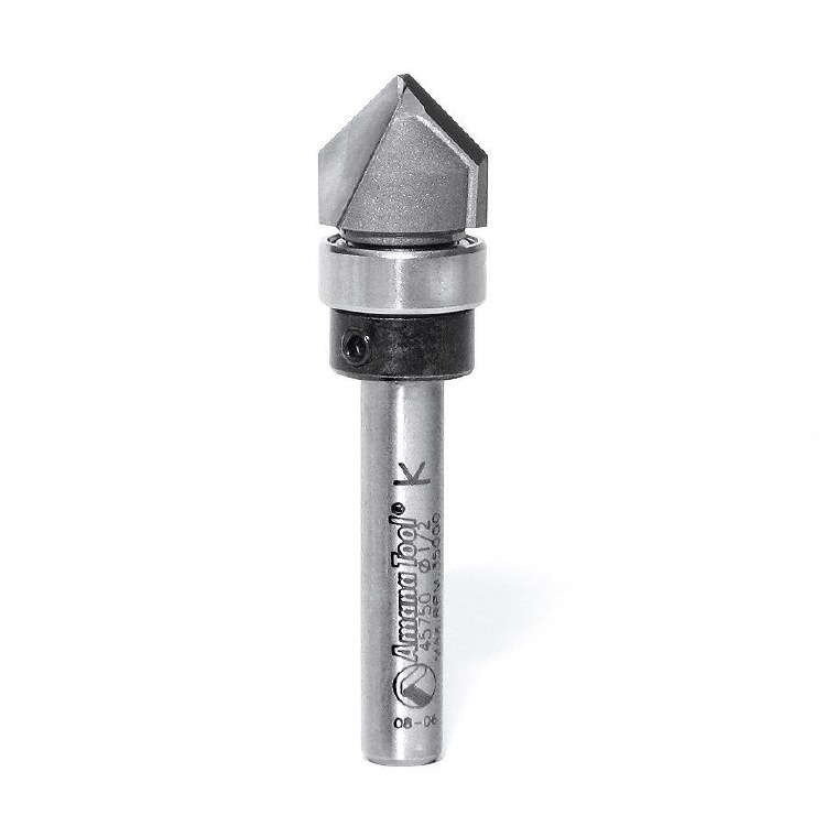 ROUTER BIT, 90 DEGREE, V GROOVE, INSET