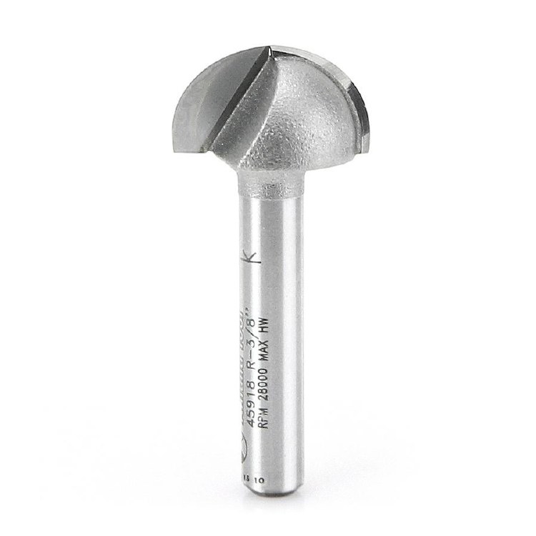 ROUTER BIT, 3/8" R, CORE BOX, 2 FLUTE