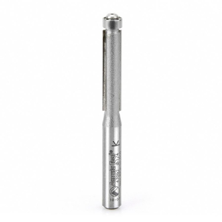 ROUTER BIT, 1/4", 2-FLUTE, FLUSH TRIM - DEEP, WITH BALL BEARING