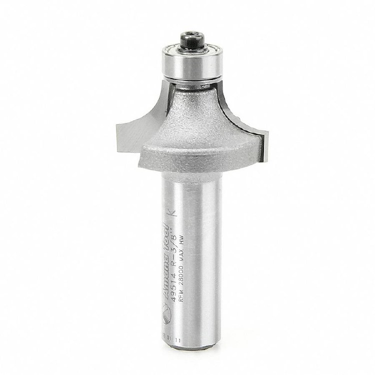 ROUTER BIT, 3/8" R, CORNER ROUND, 2 FLUTE