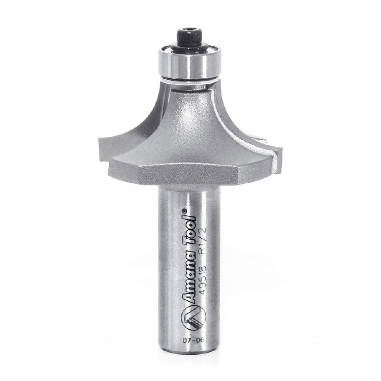 ROUTER BIT, 1/2" R, CORNER ROUND, 2 FLUTE