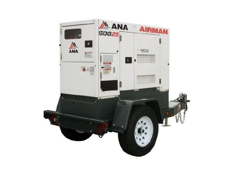 GENERATOR, 25 KVA, PORTABLE, ALLMAND, ISZUZU, GENSET, WITH TRAILER