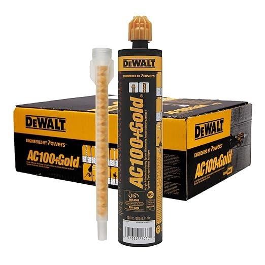 AC100+GOLD 9.5 oz Vinylester Injection Adhesive Anchor System QUICK-SHOT-USE WITH STANDARD CAULK GUN-INCLUDES NOZZLE