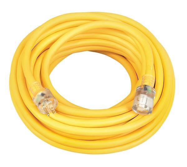 EXTENSION CORD, YELLOW, 10/3 AWG, 50 FT LIGHTED END -SJTW