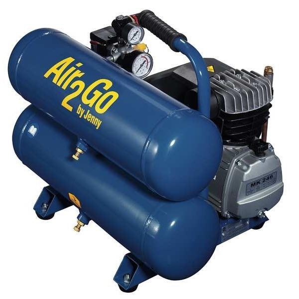 COMPRESSOR, 2 HP, ELEC DIRECT DRIVE, 4.0 CFM @ 100 PSI, 4.4 GAL. DUAL TANKS