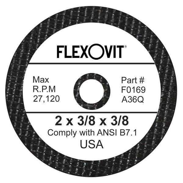 GRINDING WHEEL REINFORCED, 2" X 3/8" X 3/8"