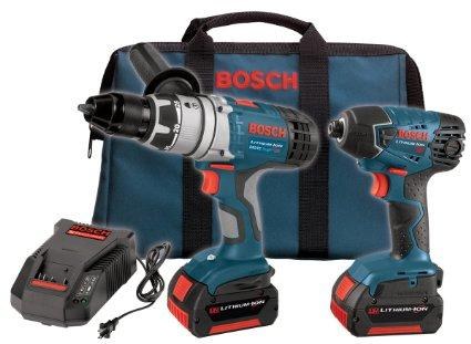 KIT ,HAMMER DRILL DRIVER(#17618) -1/2" , IMPACT DRIVER(#25618) , 18 VOLT, 2 FAT LI-ION BATTERY, CARRY BAG