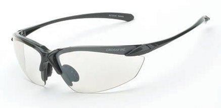 SAFETY GLASSES, SNIPER, INDOOR/OUTDOOR LENS, MATTE BLACK FRAME.