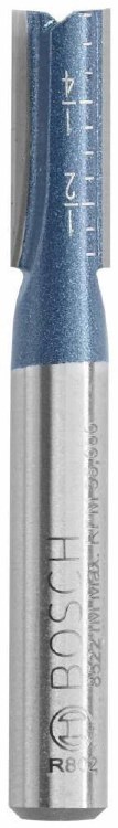 ROUTER BIT, 1/4" x 5/8" x 1/4"S, STRAIGHT -2 FLUTE -CARBIDE TIP