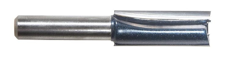 ROUTER BIT, 3/8" x 1" x 1/4"S, STRAIGHT -2 FLUTE -CARBIDE TIP