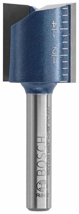 ROUTER BIT, 3/4" x 3/4" x 1/4"S, STRAIGHT -2 FLUTE -CARBIDE TIP