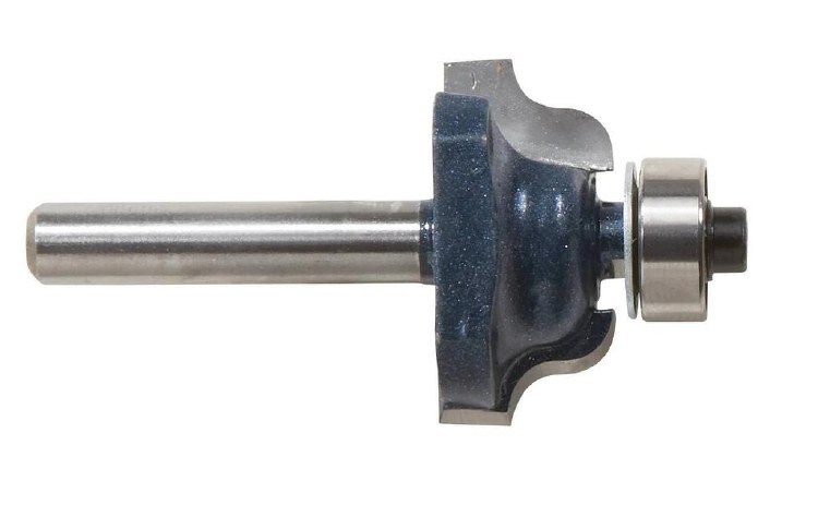 ROUTER BIT, 5/32" ROMAN OGEE x 1/4"S, w/ BB -2 FLUTE -CARBIDE TIP
