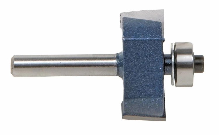 ROUTER BIT, 3/8" x 1/2" RABBETING x 1/4"S, w/ BB -2 FLUTE -CARBIDE TIP