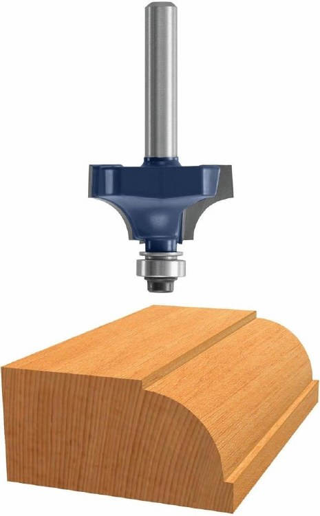 ROUTER BIT, 1/4" BEADING 1/4"S, W/ BB  -2 FLUTE -CARBIDE TIP