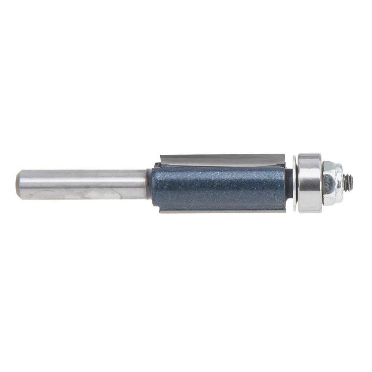 ROUTER BIT, 1/2" x 1" x 1/2"S, FLUSH TRIM w/BB -2 FLUTE -CARBIDE TIP