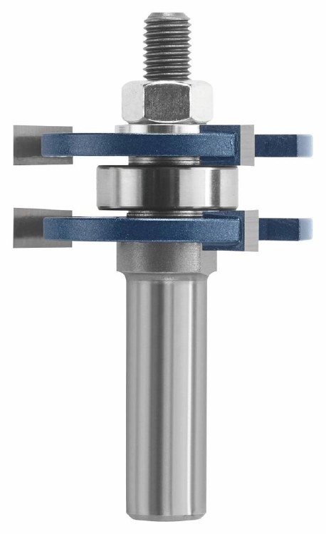 ROUTER BIT,1/4" x 1/2" x 1/2"S,TONGUE & GROOVE w/BB -3 FLUTE -CARBIDE TIP