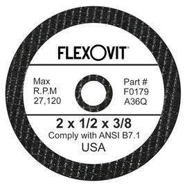 GRINDING WHEEL REINFORCED, 2" X 1/2" X 3/8" A36Q