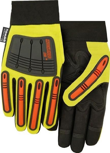 GLOVES, KNUCKLEHEAD, X10, WATER PROOF,WINTER LINED, HI-VIZ