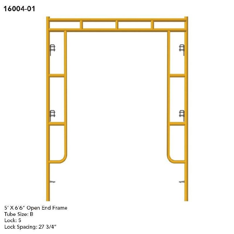 FRAME, OPEN END, 5' x 6'-6" INCLUDES #6 (1-5/8") INSERTS PINNED IN