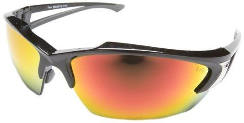 SAFETY GLASSES, KHOR,BLACK FRAME, AQUA PRECISION RED MIRROR LENS