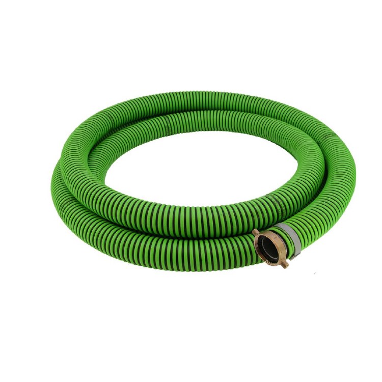 HOSE SUCTION 2" x 20" GREEN & BLACK SPIRAL EPDM PINLUG