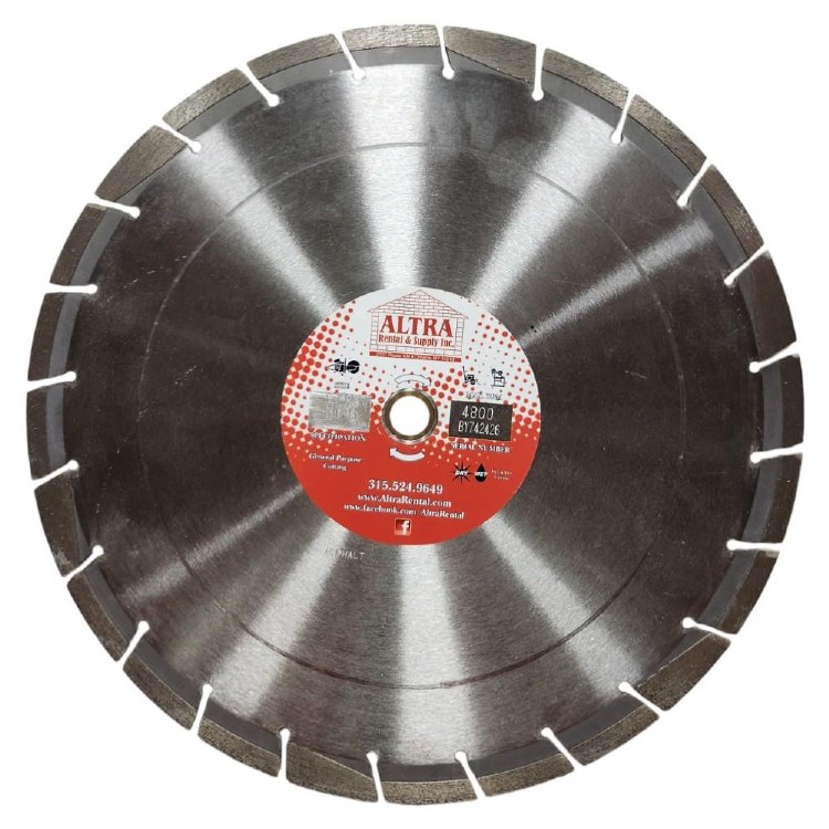 BLADE, DIAMOND, GOOD, 16" X 125 X 20mm-1", DRY, FOR ASPHALT & GREEN CONCRETE