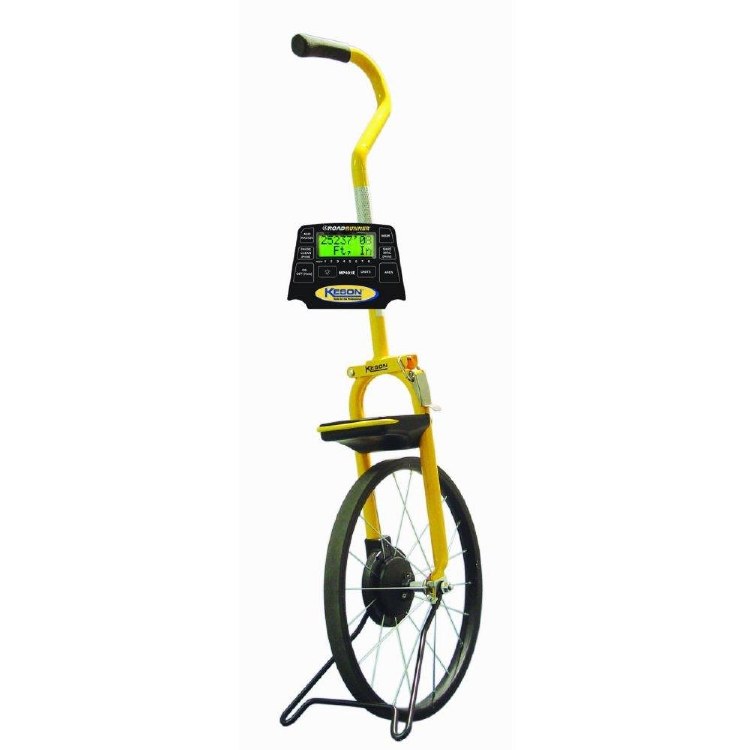 MEASURING WHEEL, ELECTRONIC. 4',METAL W/SPOKE WHEEL, FEET,INCHES,10THS, METRIC, FOLD DOWN HANDLE