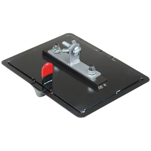 GROOVER, 12"x14", 1/4"R 1"D, ALL STEEL WALKING W/ MOUNTING BAR & CLEVIS BRACKET