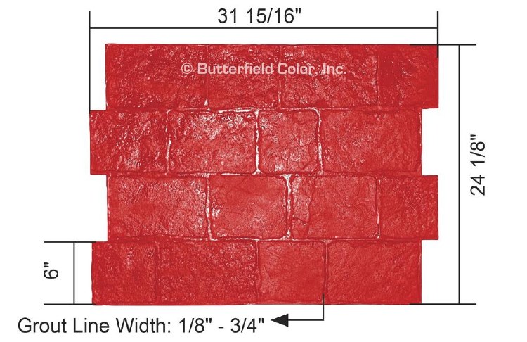 STAMP, MAYAN COBBLESTONE (RED)