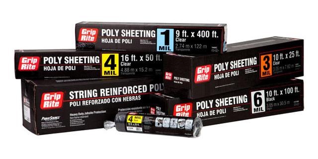 SHEETING, CLEAR POLY, 4 MIL, 10' X 100'