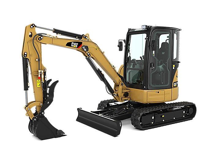 EXCAVATOR, MINI, 8840#, ONE BUCKET, 42 HP, DIGS DOWN TO 10' 3", INCLUDES HYDRAULIC THUMB