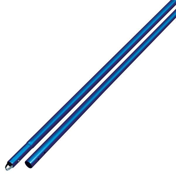 HANDLE, 10' X 1-3/4" BLUE ANODIZED ALUMINUM SWAGED BUTTON HANDLE