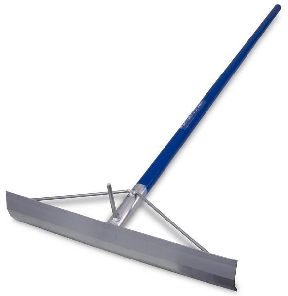 SPREADER, CONCRETE, 19-1/2" X 4", ALUMINUM, W/HOOK, W/ ALUM HANDLE