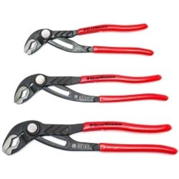 PLIER SET, 3 PC PUSH BUTTON TONGUE AND GROOVE